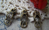 Accessories - 10 Pcs Of Antique Bronze Flower Flip Flop Charms 10x28mm A3293