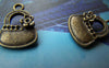 Accessories - 10 Pcs Of Antique Bronze Flower Handbag Charms 14x20mm A1847