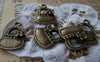 Accessories - 10 Pcs Of Antique Bronze Flower Handbag Charms 14x20mm A1847