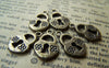 Accessories - 10 Pcs Of Antique Bronze Flower Lock Charms Double Sided 10x13mm A3005