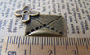 Accessories - 10 Pcs Of Antique Bronze Flower Mail Envelope Connectors Pendants 20x25mm A221