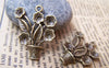 Accessories - 10 Pcs Of Antique Bronze Flower Pot Charms 23x28mm A471