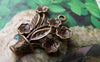 Accessories - 10 Pcs Of Antique Bronze Flower Pot Charms 23x28mm A471
