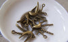 Accessories - 10 Pcs Of Antique Bronze Flying Bird Charms Pendants Loop On Tail 17x20mm A5379