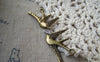 Accessories - 10 Pcs Of Antique Bronze Flying Bird Charms Pendants Loop On Tail 17x20mm A5379