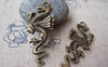 Accessories - 10 Pcs Of Antique Bronze Flying Dragon Charms Pendants 20x45mm A600