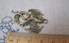 Accessories - 10 Pcs Of Antique Bronze Flying Dragon Charms Pendants 27x34mm A5143