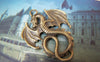 Accessories - 10 Pcs Of Antique Bronze Flying Dragon Charms Pendants 27x34mm A5143