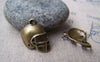 Accessories - 10 Pcs Of Antique Bronze Football Helmet Charms 15x18mm A1486
