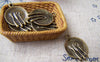 Accessories - 10 Pcs Of Antique Bronze Fork Knife Spoon And Dish Charms 15x17mm A1461