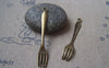 Accessories - 10 Pcs Of Antique Bronze Forks Pendants Charms 8x54mm A3725