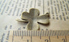 Accessories - 10 Pcs Of Antique Bronze Four-Leaf Clover Lucky Flower Charms 20x24mm A436