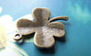 Accessories - 10 Pcs Of Antique Bronze Four-Leaf Clover Lucky Flower Charms 20x24mm A436