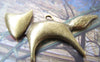 Accessories - 10 Pcs Of Antique Bronze Fox Charms Pendants 26x45mm A2897