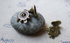 Accessories - 10 Pcs Of Antique Bronze French Horn Clock Charms Pendants 18x22mm A5575