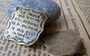 Accessories - 10 Pcs Of Antique Bronze French Letter Script Charms 24mm A3022