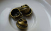 Accessories - 10 Pcs Of Antique Bronze Frog Head Grimace Hollow Charms Pendants 14x16mm A5503