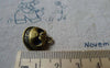 Accessories - 10 Pcs Of Antique Bronze Frog Head Grimace Hollow Charms Pendants 14x16mm A5503