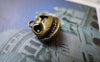 Accessories - 10 Pcs Of Antique Bronze Frog Head Grimace Hollow Charms Pendants 14x16mm A5503