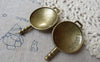 Accessories - 10 Pcs Of Antique Bronze Frying Pan Pendants Charms 30x48mm A7304