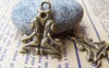 Accessories - 10 Pcs Of Antique Bronze Gemini Twins Constellation Charms 18x25mm A373