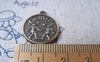 Accessories - 10 Pcs Of Antique Bronze Gemini Twins Constellation Round Charms Pendant 18mm A1932
