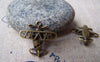 Accessories - 10 Pcs Of Antique Bronze Glide Plane Charms 18x18mm A3345