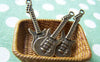 Accessories - 10 Pcs Of Antique Bronze Guitar Charms 11x35mm A1319
