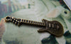 Accessories - 10 Pcs Of Antique Bronze Guitar Charms 11x35mm A1319