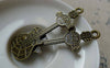 Accessories - 10 Pcs Of Antique Bronze Guitar Charms Pendant Double Sided 22x63mm A5576
