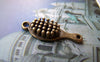 Accessories - 10 Pcs Of Antique Bronze Hair Brush Comb Charms 10.5x26mm A1392