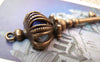 Accessories - 10 Pcs Of Antique Bronze Half Crown Key Charms Pendants 18x57mm A172