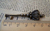 Accessories - 10 Pcs Of Antique Bronze Half Crown Key Charms Pendants 18x57mm A172