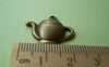 Accessories - 10 Pcs Of Antique Bronze Half Teapot Pendant Charms 20x22mm A3271