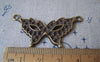 Accessories - 10 Pcs Of Antique Bronze Halloween Lady Butterfly Mask Connectors 24x48mm A4361