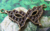 Accessories - 10 Pcs Of Antique Bronze Halloween Lady Butterfly Mask Connectors 24x48mm A4361