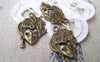 Accessories - 10 Pcs Of Antique Bronze Halloween Lady Mask Charms 19x29mm A732