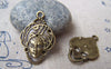 Accessories - 10 Pcs Of Antique Bronze Halloween Lady Mask Charms 20.5x31mm A686