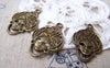 Accessories - 10 Pcs Of Antique Bronze Halloween Lady Mask Charms 20.5x31mm A686