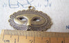 Accessories - 10 Pcs Of Antique Bronze Halloween Lady Mask Charms 23x32mm A4576
