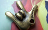 Accessories - 10 Pcs Of Antique Bronze Hand Charms Pendants 28x29mm A2781
