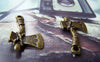 Accessories - 10 Pcs Of Antique Bronze Hatchet Axe Charms 16x28mm A1425