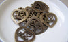 Accessories - 10 Pcs Of Antique Bronze Heart Charms 21x24mm A2295