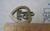 Accessories - 10 Pcs Of Antique Bronze Heart Charms 21x24mm A2295