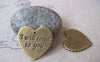 Accessories - 10 Pcs Of Antique Bronze Heart Lace Edge Charms 24x24mm A4692