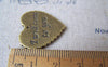 Accessories - 10 Pcs Of Antique Bronze Heart Lace Edge Charms 24x24mm A4692