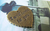 Accessories - 10 Pcs Of Antique Bronze Heart Lace Edge Charms 24x24mm A4692