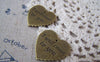 Accessories - 10 Pcs Of Antique Bronze Heart Lace Edge Charms 24x24mm A4692