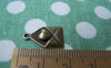 Accessories - 10 Pcs Of Antique Bronze Heart Mail Envelope Charms 12x18mm A521