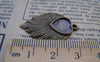 Accessories - 10 Pcs Of Antique Bronze Heart Shaped Feather Base Settings Match 10x10mm Cameo A3186